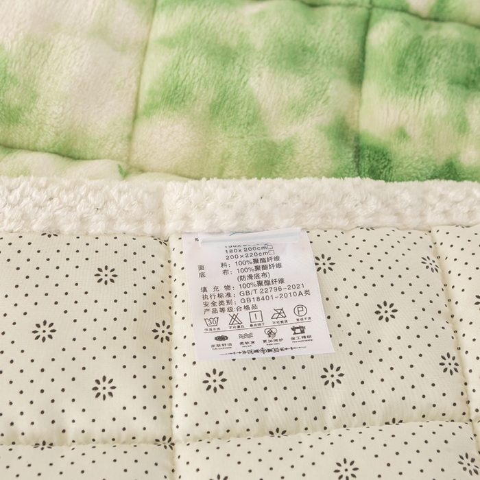 91家纺网 家纺一手货源 找家纺 正邦家纺 2025新款泡泡绒床褥床垫 渐变绿