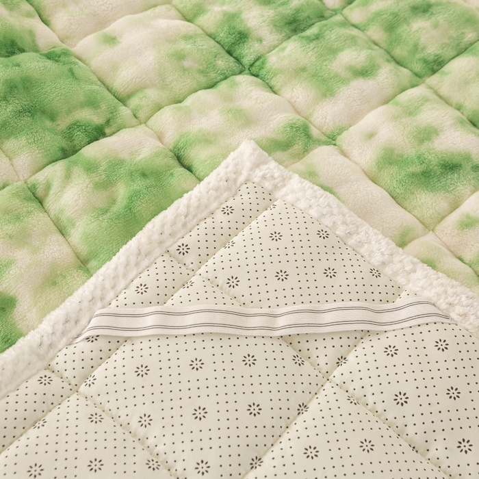 91家纺网 家纺一手货源 找家纺 正邦家纺 2025新款泡泡绒床褥床垫 渐变绿
