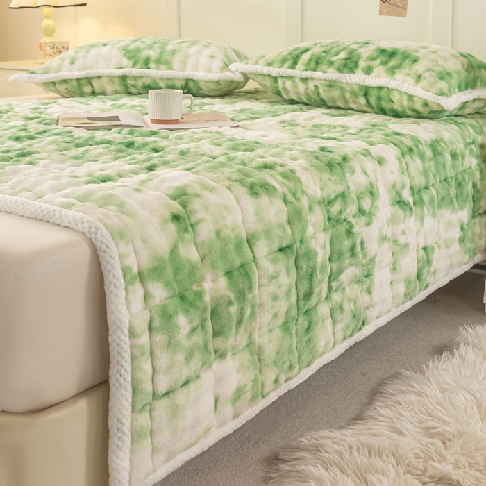 91家纺网 家纺一手货源 找家纺 正邦家纺 2025新款泡泡绒床褥床垫 渐变绿