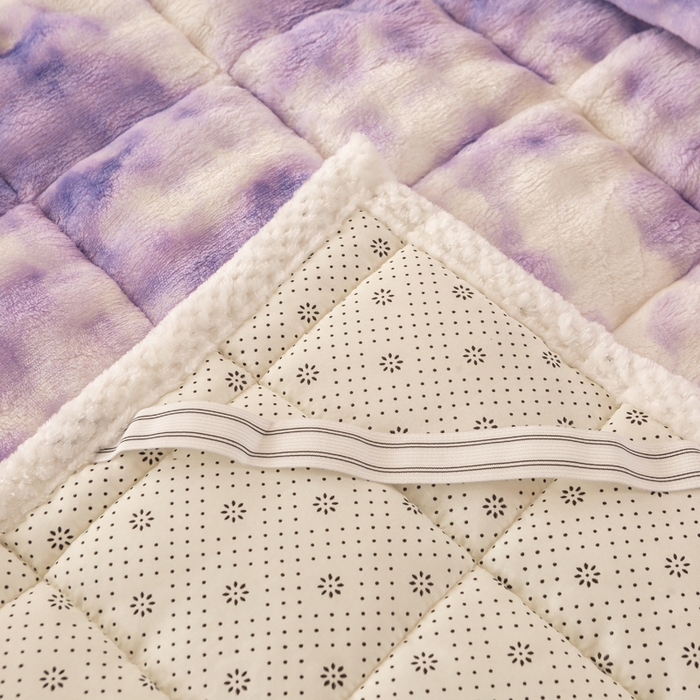 91家纺网 家纺一手货源 找家纺 正邦家纺 2025新款泡泡绒床褥床垫 渐变紫