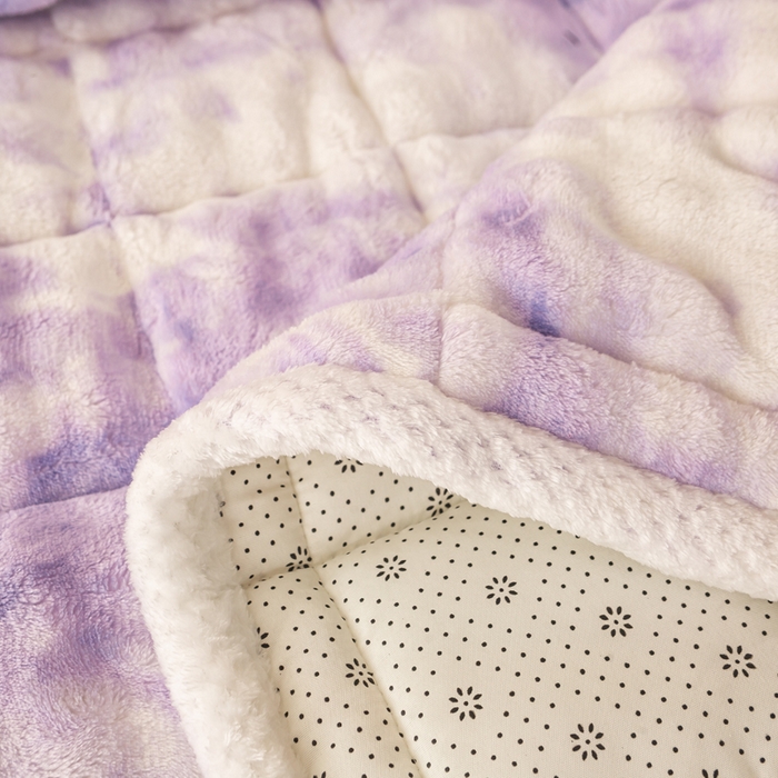 91家纺网 家纺一手货源 找家纺 正邦家纺 2025新款泡泡绒床褥床垫 渐变紫