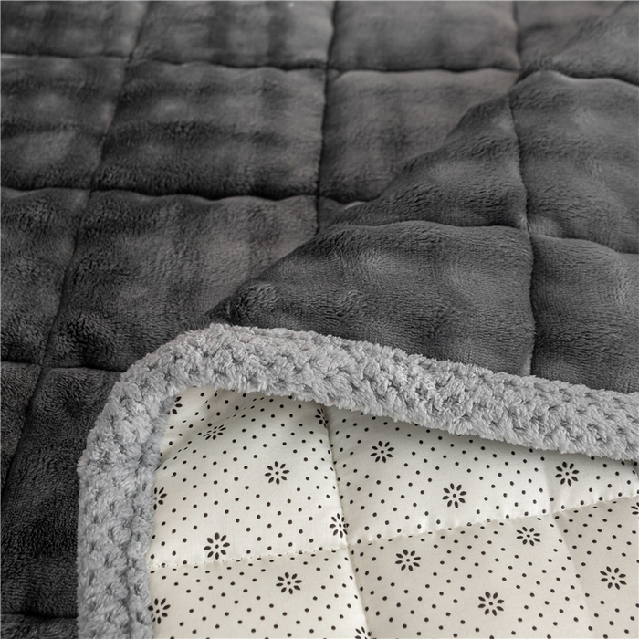 91家纺网 家纺一手货源 找家纺 正邦家纺 2025新款泡泡绒床褥床垫 深灰