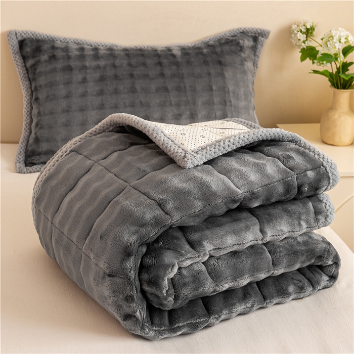 91家纺网 家纺一手货源 找家纺 正邦家纺 2025新款泡泡绒床褥床垫 深灰