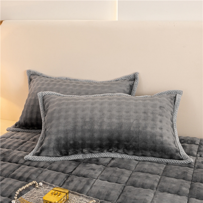 91家纺网 家纺一手货源 找家纺 正邦家纺 2025新款泡泡绒床褥床垫 深灰