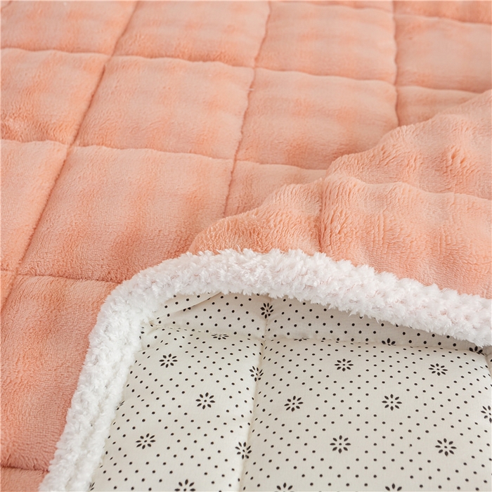 91家纺网 家纺一手货源 找家纺 正邦家纺 2025新款泡泡绒床褥床垫 玉粉