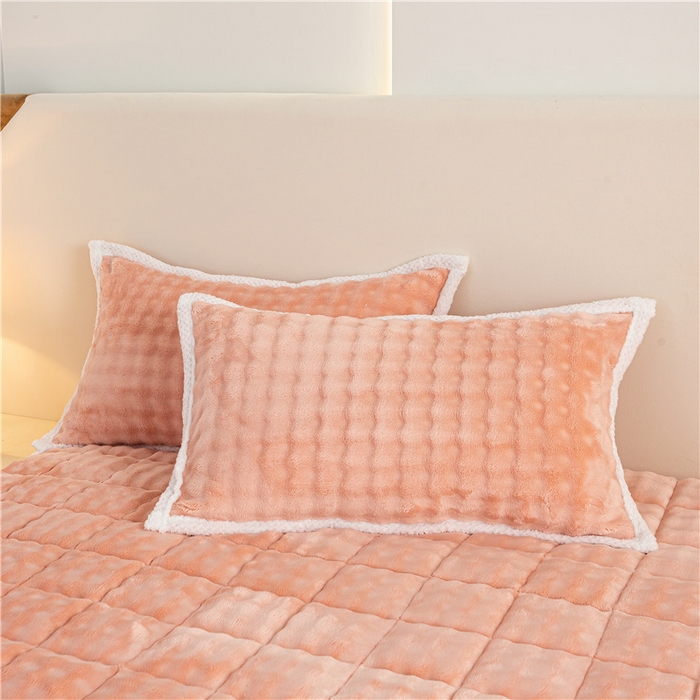 91家纺网 家纺一手货源 找家纺 正邦家纺 2025新款泡泡绒床褥床垫 玉粉