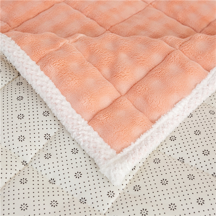 91家纺网 家纺一手货源 找家纺 正邦家纺 2025新款泡泡绒床褥床垫 玉粉