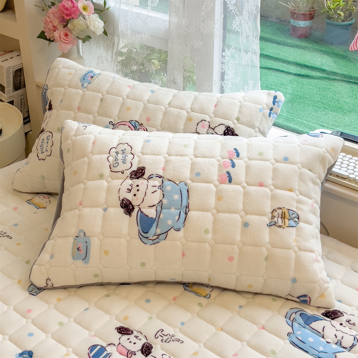 91家纺网 家纺一手货源 找家纺 （总）丝幔家纺 2025新款牛奶绒印花床护垫成人款