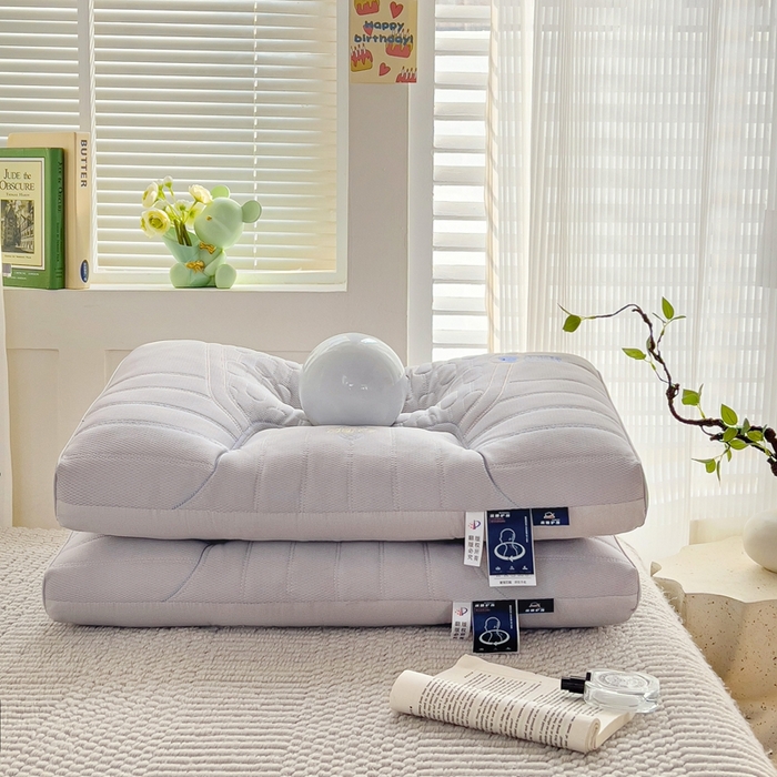 91家纺网 家纺一手货源 找家纺 晚儿 2025新款亲肤舒适零压深睡助眠枕枕头枕芯 雾屿灰