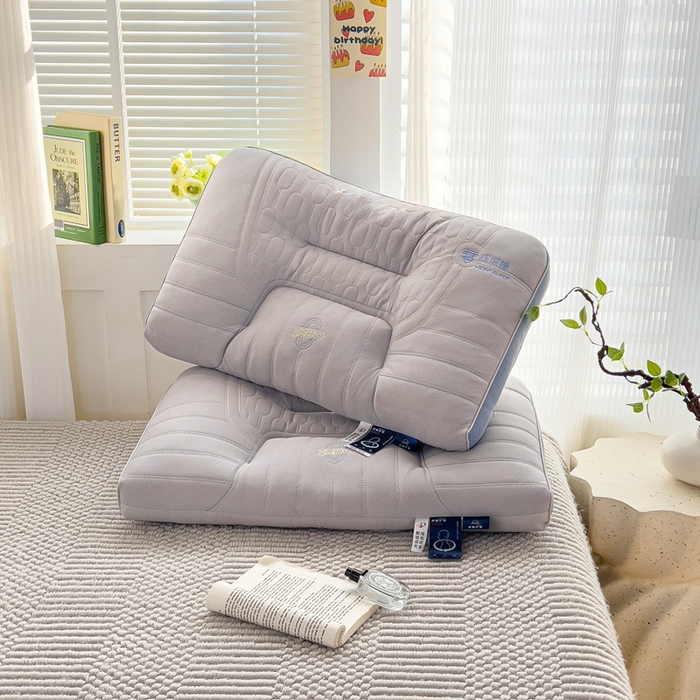 91家纺网 家纺一手货源 找家纺 晚儿 2025新款亲肤舒适零压深睡助眠枕枕头枕芯 雾屿灰