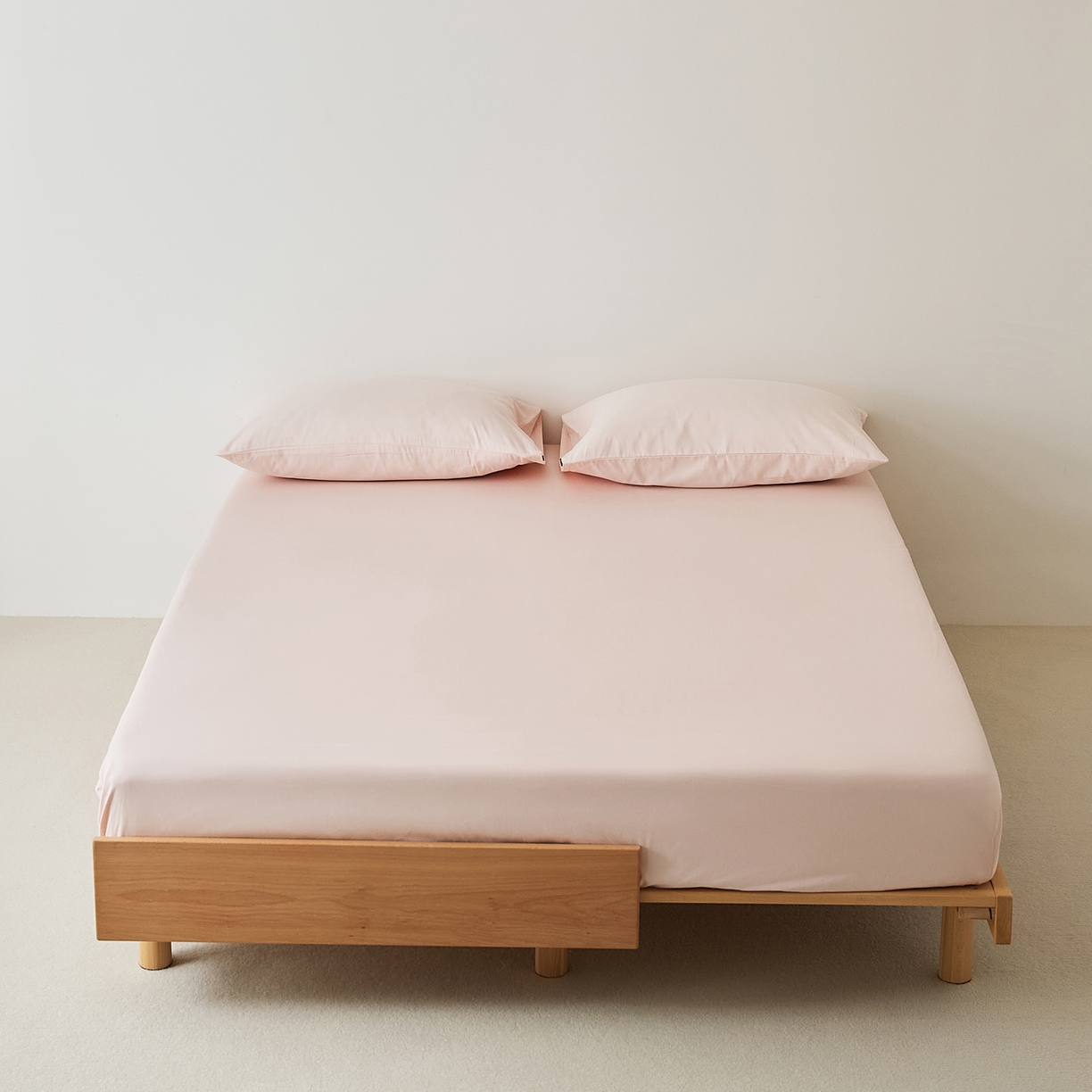 91家纺网 家纺一手货源 找家纺 （总）EH家居 2025新款全棉磨毛纯色单床笠-云栖系列