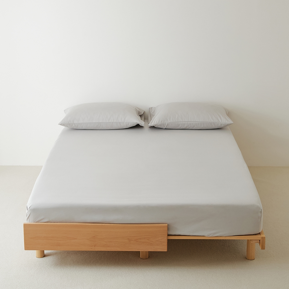 91家纺网 家纺一手货源 找家纺 （总）EH家居 2025新款全棉磨毛纯色单床笠-云栖系列