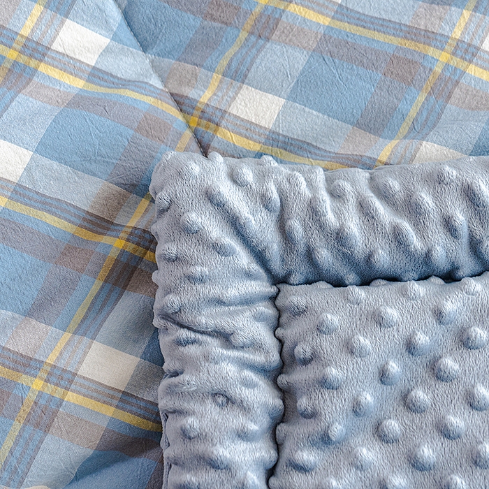 91家纺网 家纺一手货源 找家纺 天瑜家纺 2025新款全棉纯棉色织水洗棉手包豆豆被大豆被被子被芯 莫妮兰