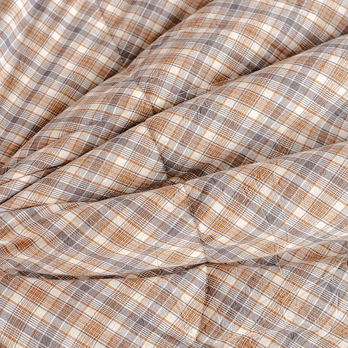 91家纺网 家纺一手货源 找家纺 天瑜家纺 2025新款全棉纯棉色织水洗棉手包豆豆被大豆被被子被芯 洋气灰