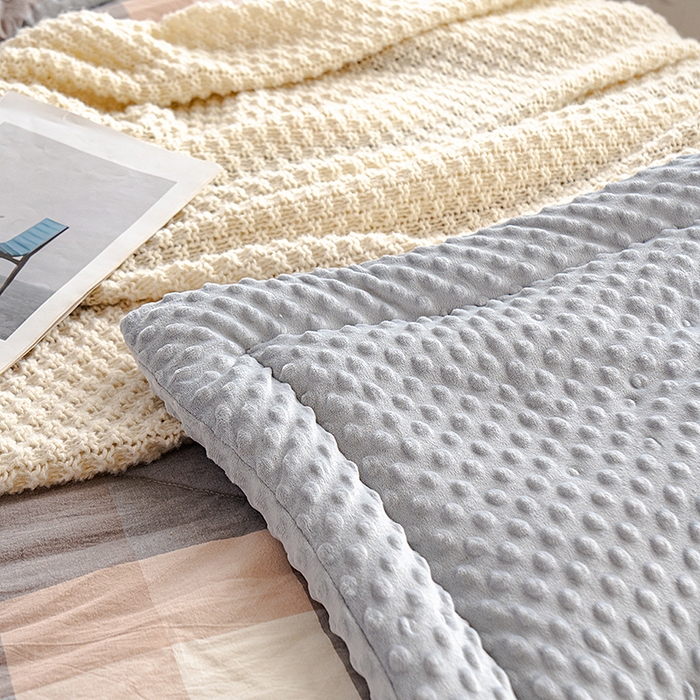 91家纺网 家纺一手货源 找家纺 天瑜家纺 2025新款全棉纯棉色织水洗棉手包豆豆被大豆被被子被芯 洛伊灰咖大格