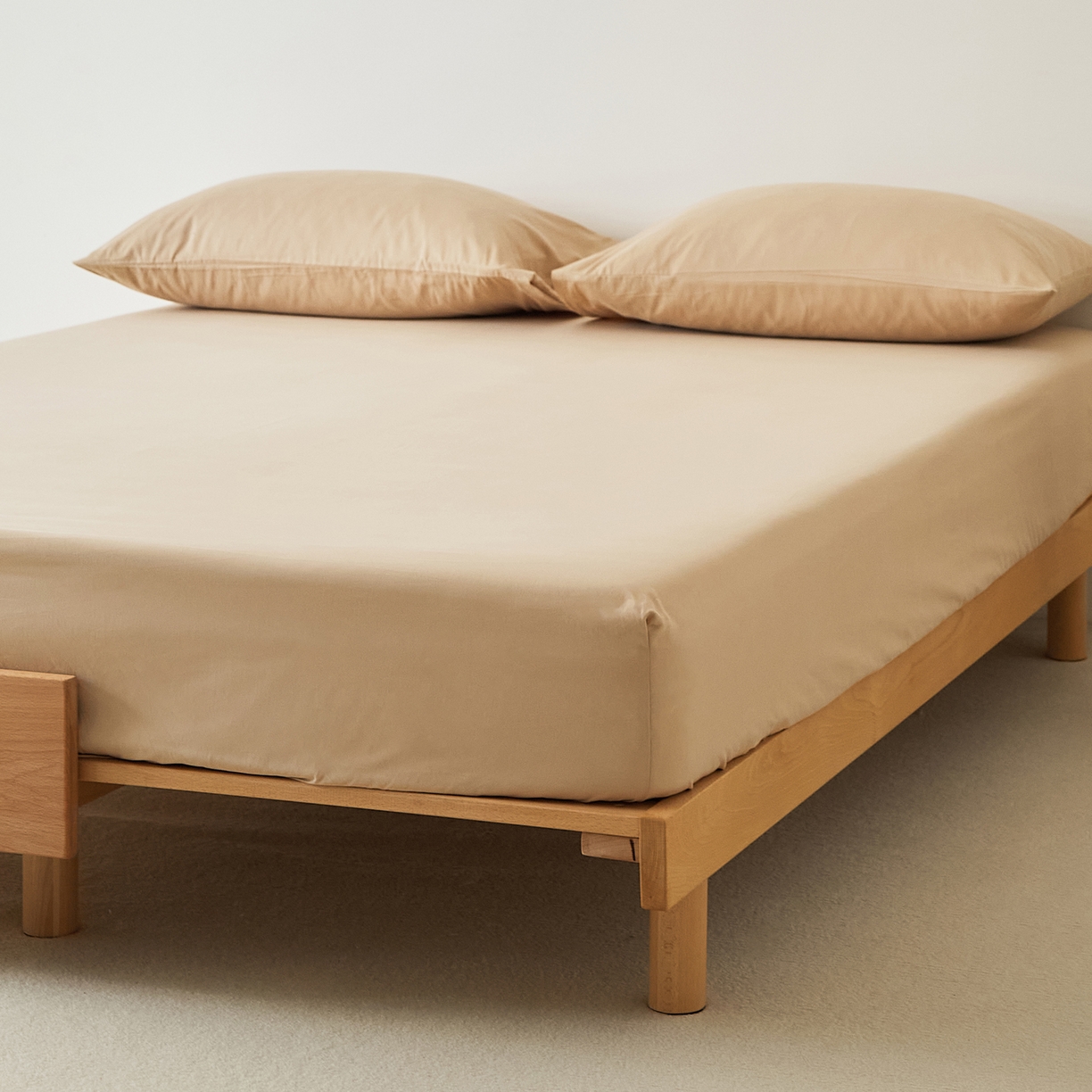 91家纺网 家纺一手货源 找家纺 （总）EH家居 2025新款全棉磨毛纯色单床笠-云栖系列