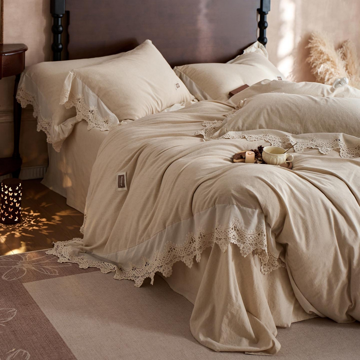 91家纺网 家纺一手货源 找家纺 （总）涵宸家纺 2025新款A类棉麻四件套-柔境