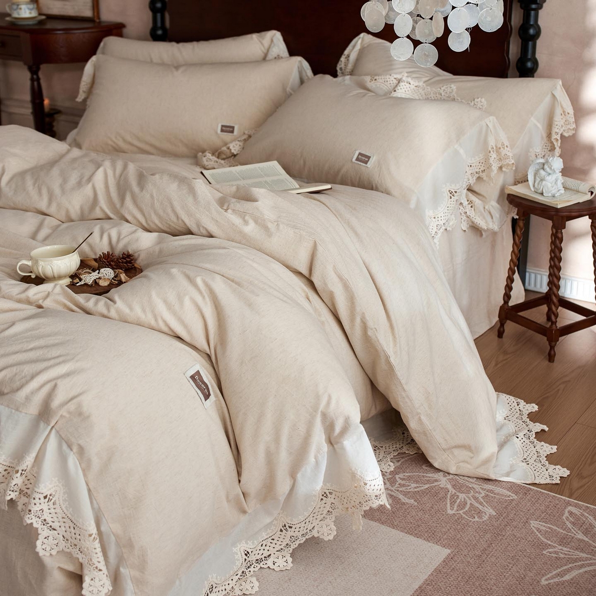 91家纺网 家纺一手货源 找家纺 （总）涵宸家纺 2025新款A类棉麻四件套-柔境