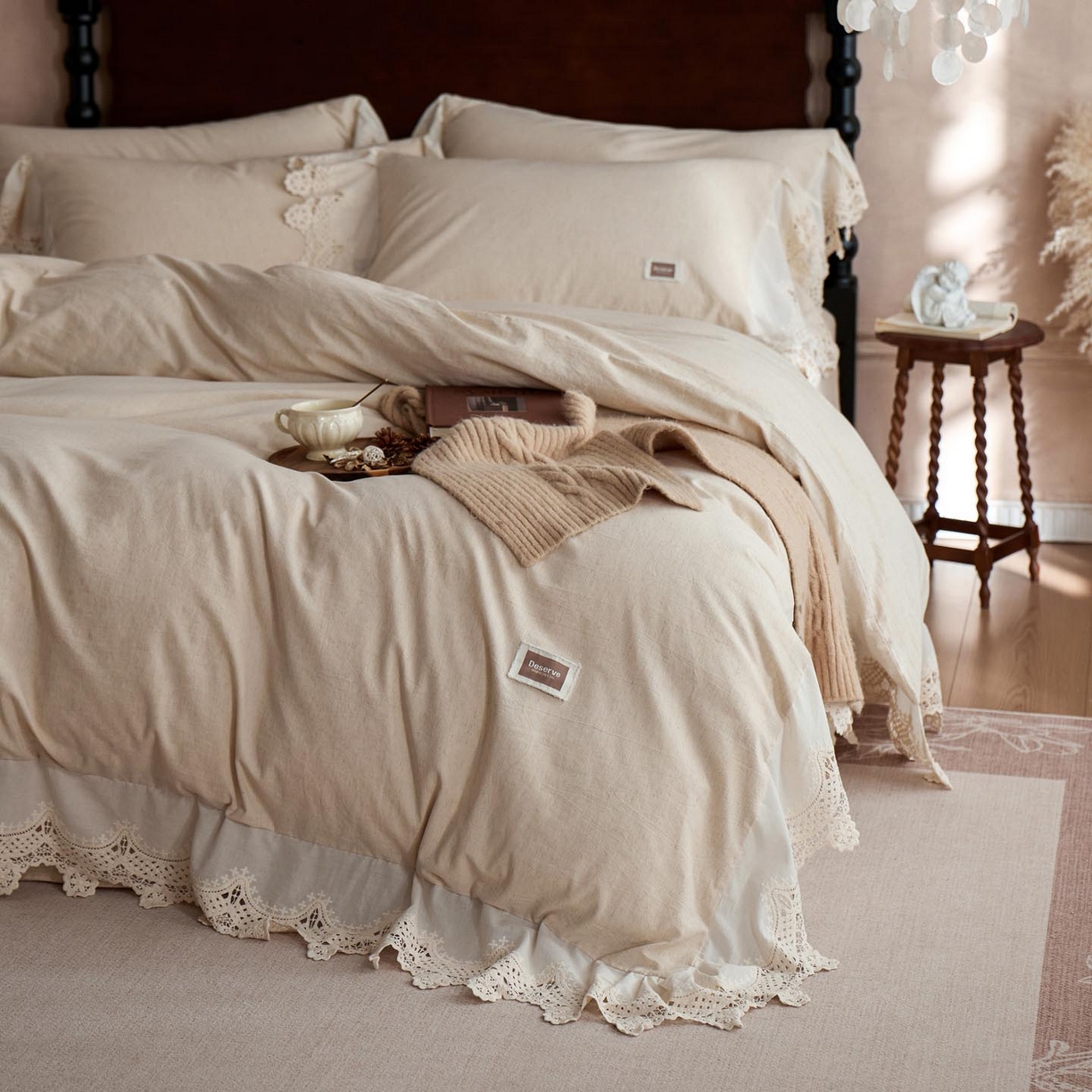 91家纺网 家纺一手货源 找家纺 （总）涵宸家纺 2025新款A类棉麻四件套-柔境