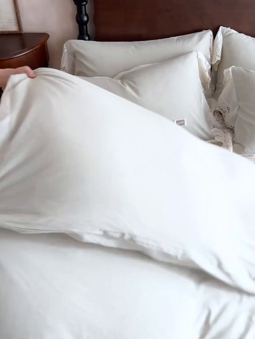 91家纺网 家纺一手货源 找家纺 涵宸家纺 2025新款A类棉麻四件套-柔境 柔境-浅绿