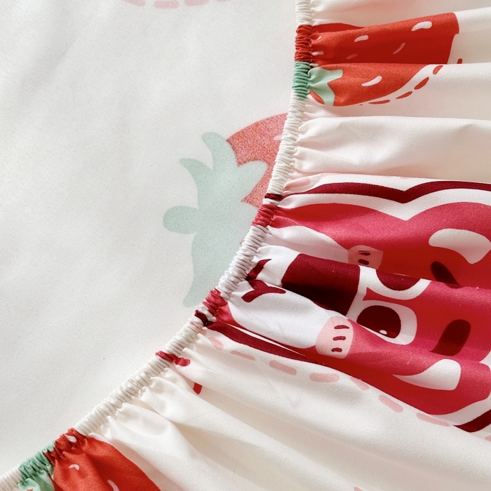 91家纺网 家纺一手货源 找家纺 小叮当家纺仓储工厂店 2025新款迪士尼水洗棉床笠单品床笠床笠单件 乖乖草莓熊