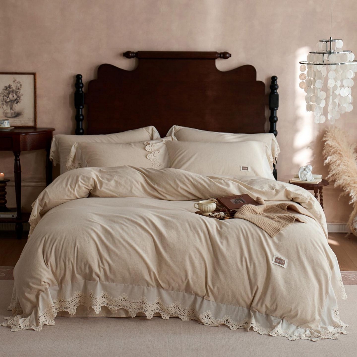 涵宸家纺 2025新款A类棉麻四件套-柔境 柔境-本色