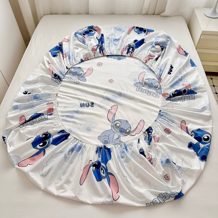 91家纺网 家纺一手货源 找家纺 小叮当家纺仓储工厂店 2025新款迪士尼水洗棉床笠单品床笠床笠单件 乖乖史迪仔