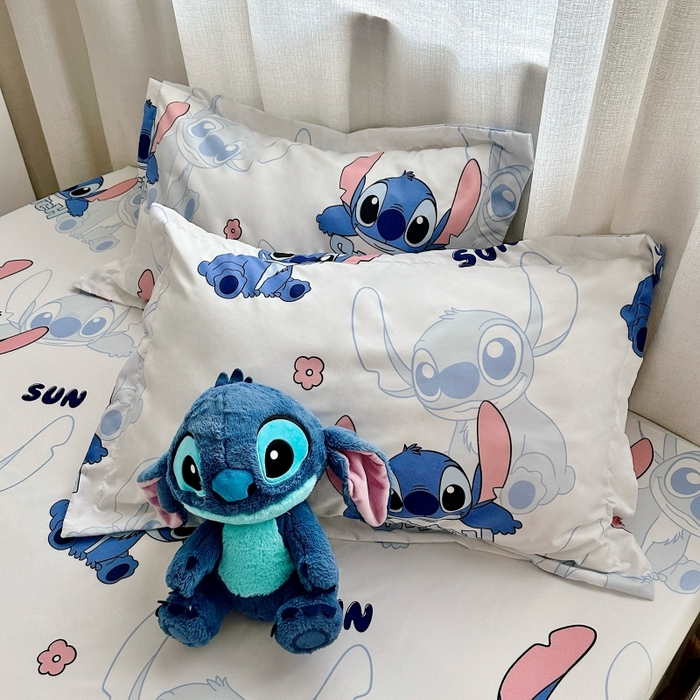 91家纺网 家纺一手货源 找家纺 小叮当家纺仓储工厂店 2025新款迪士尼水洗棉床笠单品床笠床笠单件 乖乖史迪仔