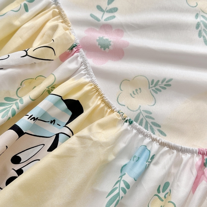 91家纺网 家纺一手货源 找家纺 小叮当家纺仓储工厂店 2025新款迪士尼水洗棉床笠单品床笠床笠单件 花花米妮