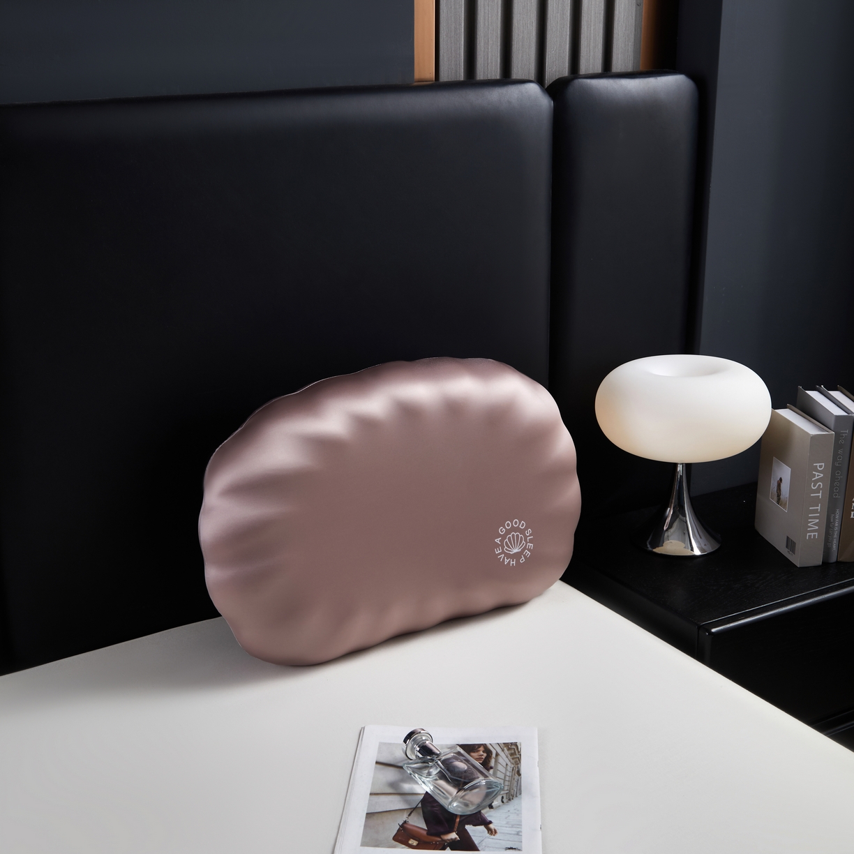 91家纺网 家纺一手货源 找家纺 芯链  2025年新款生物基贝壳枕 玫瑰金