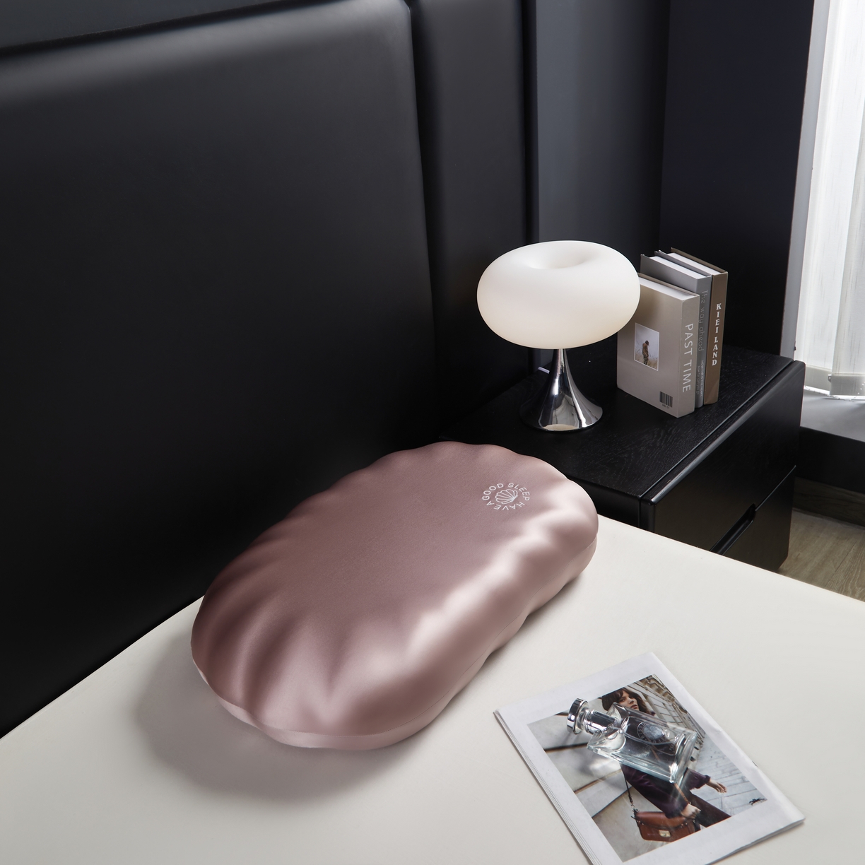 91家纺网 家纺一手货源 找家纺 芯链  2025年新款生物基贝壳枕 玫瑰金