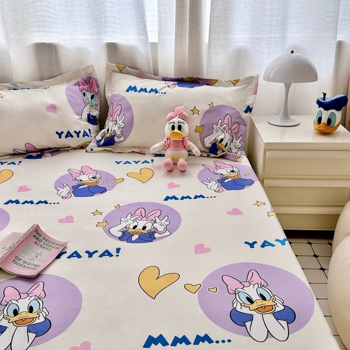 91家纺网 家纺一手货源 找家纺 小叮当家纺仓储工厂店 2025新款迪士尼水洗棉床笠单品床笠床笠单件 可爱黛西