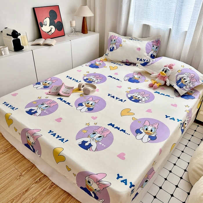 91家纺网 家纺一手货源 找家纺 小叮当家纺仓储工厂店 2025新款迪士尼水洗棉床笠单品床笠床笠单件 可爱黛西