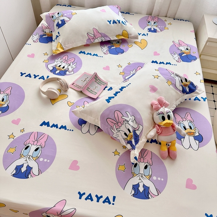 91家纺网 家纺一手货源 找家纺 小叮当家纺仓储工厂店 2025新款迪士尼水洗棉床笠单品床笠床笠单件 可爱黛西