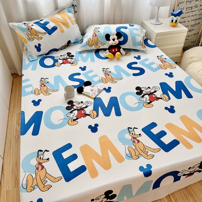 91家纺网 家纺一手货源 找家纺 小叮当家纺仓储工厂店 2025新款迪士尼水洗棉床笠单品床笠床笠单件 米老鼠