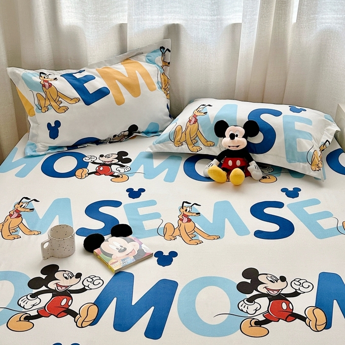 91家纺网 家纺一手货源 找家纺 小叮当家纺仓储工厂店 2025新款迪士尼水洗棉床笠单品床笠床笠单件 米老鼠
