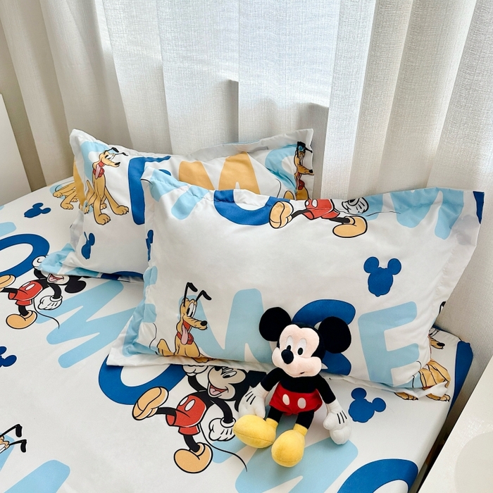 91家纺网 家纺一手货源 找家纺 小叮当家纺仓储工厂店 2025新款迪士尼水洗棉床笠单品床笠床笠单件 米老鼠