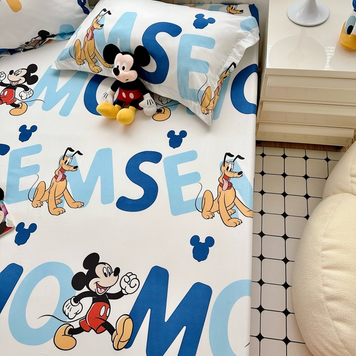91家纺网 家纺一手货源 找家纺 小叮当家纺仓储工厂店 2025新款迪士尼水洗棉床笠单品床笠床笠单件 米老鼠