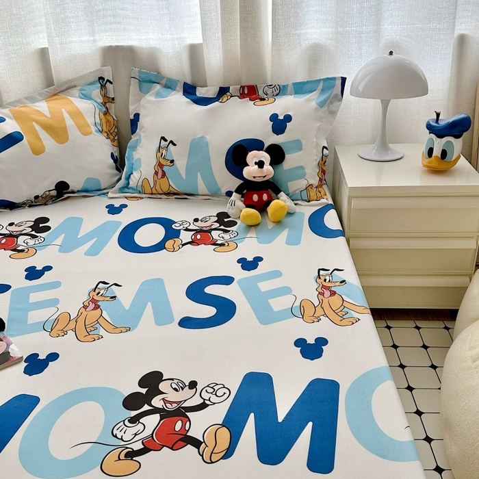 91家纺网 家纺一手货源 找家纺 小叮当家纺仓储工厂店 2025新款迪士尼水洗棉床笠单品床笠床笠单件 米老鼠