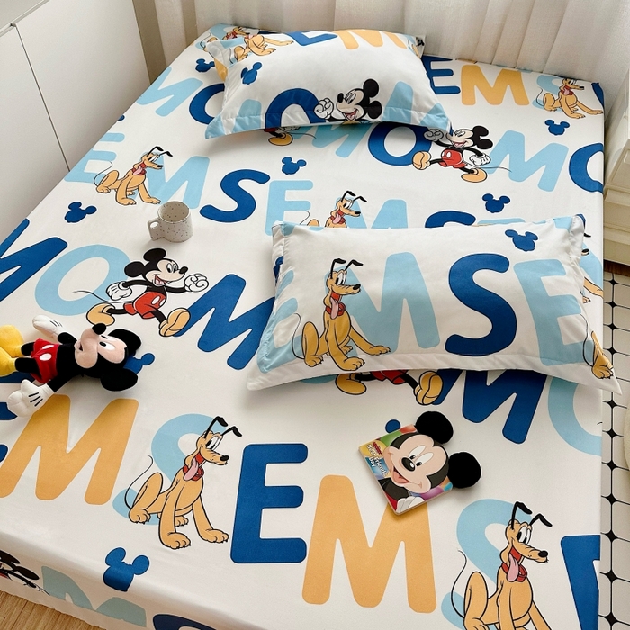 91家纺网 家纺一手货源 找家纺 小叮当家纺仓储工厂店 2025新款迪士尼水洗棉床笠单品床笠床笠单件 米老鼠