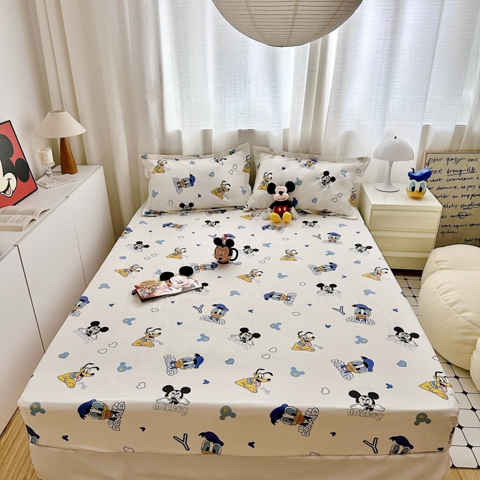 91家纺网 家纺一手货源 找家纺 小叮当家纺仓储工厂店 2025新款迪士尼水洗棉床笠单品床笠床笠单件 米奇伙伴