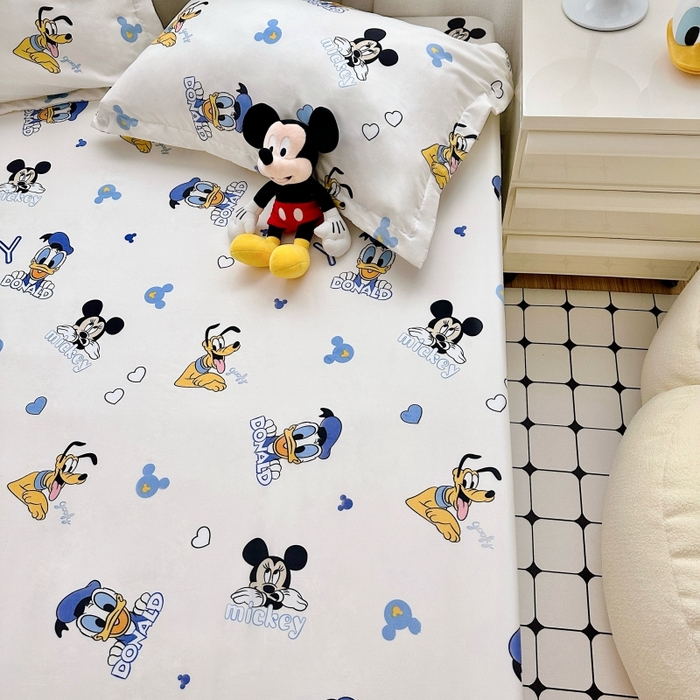 91家纺网 家纺一手货源 找家纺 小叮当家纺仓储工厂店 2025新款迪士尼水洗棉床笠单品床笠床笠单件 米奇伙伴