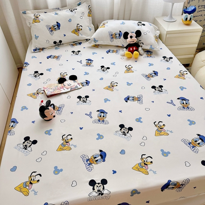 91家纺网 家纺一手货源 找家纺 小叮当家纺仓储工厂店 2025新款迪士尼水洗棉床笠单品床笠床笠单件 米奇伙伴