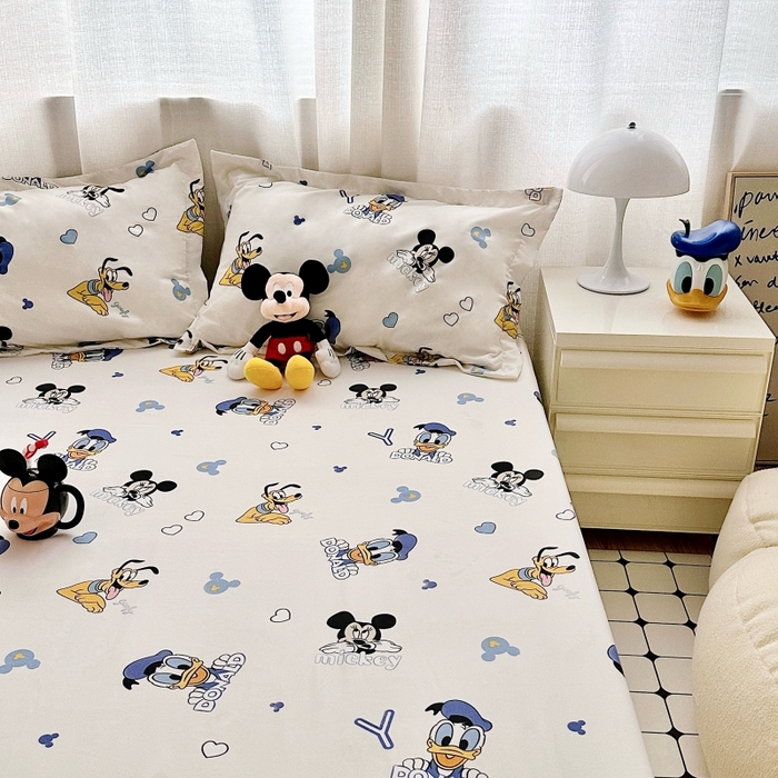 91家纺网 家纺一手货源 找家纺 小叮当家纺仓储工厂店 2025新款迪士尼水洗棉床笠单品床笠床笠单件 米奇伙伴
