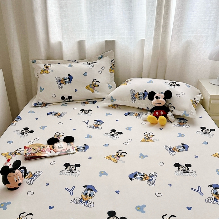 91家纺网 家纺一手货源 找家纺 小叮当家纺仓储工厂店 2025新款迪士尼水洗棉床笠单品床笠床笠单件 米奇伙伴