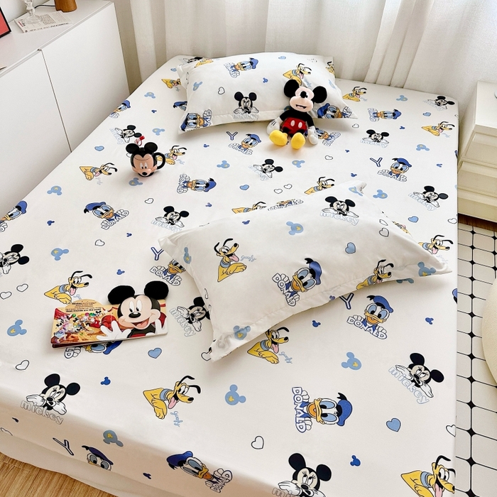 91家纺网 家纺一手货源 找家纺 小叮当家纺仓储工厂店 2025新款迪士尼水洗棉床笠单品床笠床笠单件 米奇伙伴