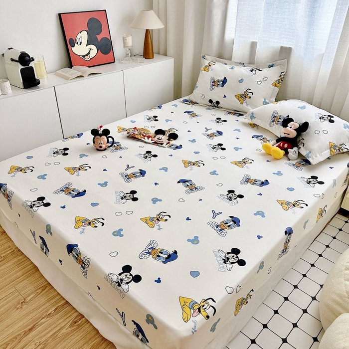 91家纺网 家纺一手货源 找家纺 小叮当家纺仓储工厂店 2025新款迪士尼水洗棉床笠单品床笠床笠单件 米奇伙伴