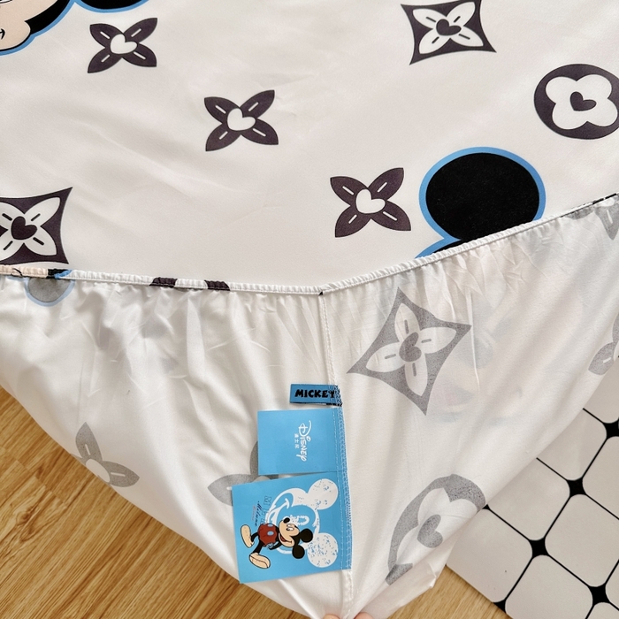 91家纺网 家纺一手货源 找家纺 小叮当家纺仓储工厂店 2025新款迪士尼水洗棉床笠单品床笠床笠单件 轻奢米奇