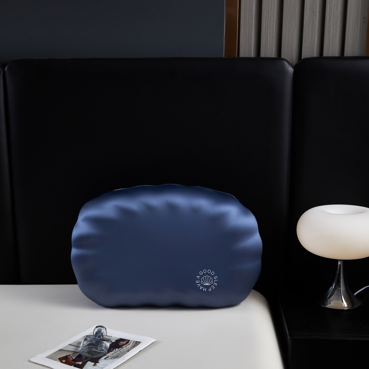 芯链  2025年新款生物基贝壳枕 深蓝色