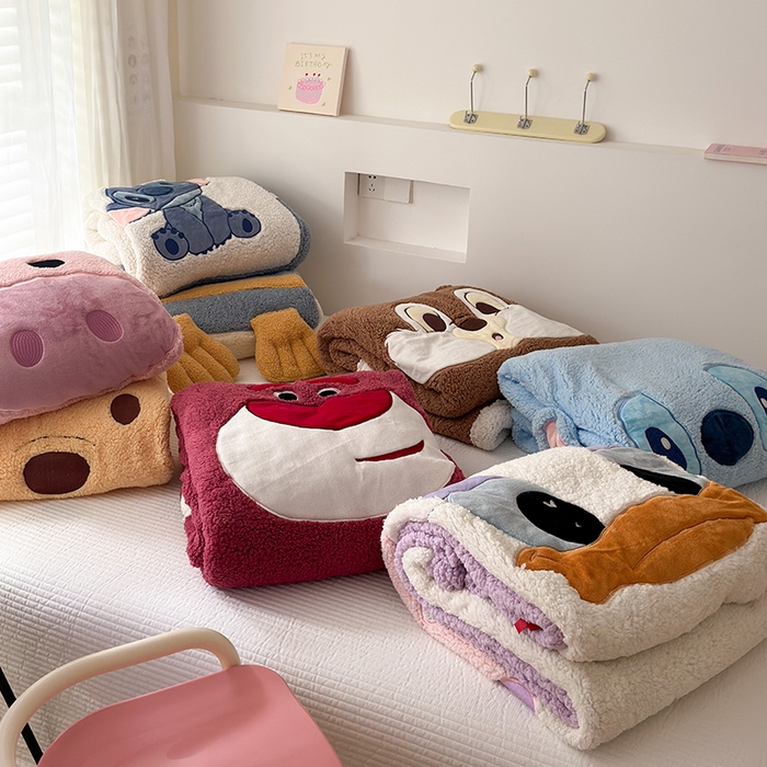 91家纺网 家纺一手货源 找家纺 （总）小叮当家纺仓储工厂店 2025新款A类母婴级迪士尼毛毯牛奶绒毯珊瑚绒毛毯沙发毯盖毯雪花绒毛毯午睡毯子